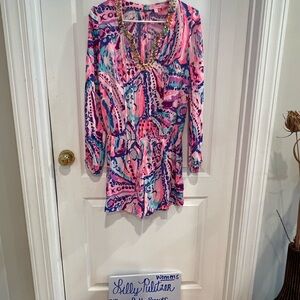 Lilly Pulitzer Pink and Blue Patterned Dress